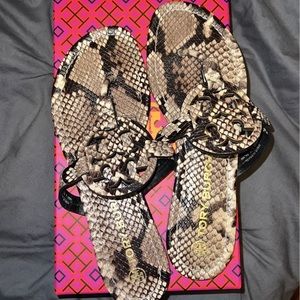 Tory Burch snake print sandals